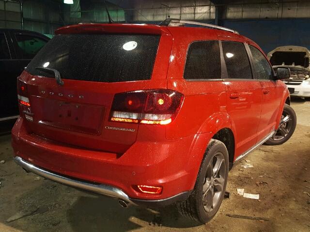 3C4PDCGG6FT622816 - 2015 DODGE JOURNEY CR RED photo 4