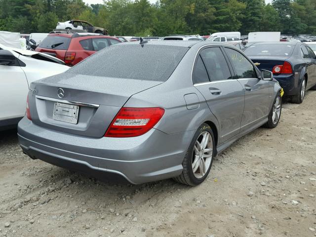 WDDGF4HB3CR227814 - 2012 MERCEDES-BENZ C GRAY photo 4