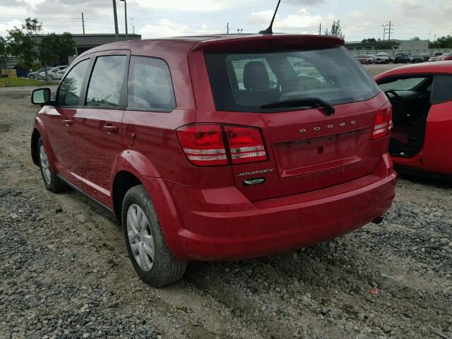 3C4PDCAB3FT650263 - 2015 DODGE JOURNEY SE RED photo 3