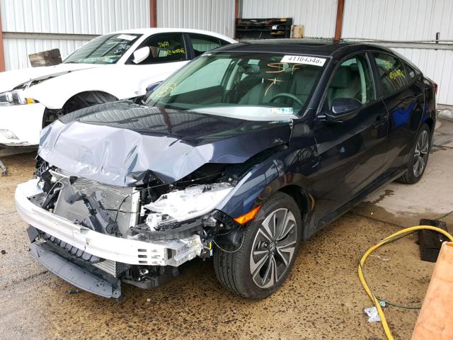 2HGFC1F76JH644273 - 2018 HONDA CIVIC EXL BLUE photo 2