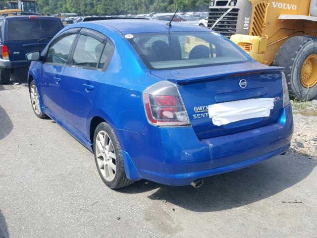 3N1CB61E97L682221 - 2007 NISSAN SENTRA SE- BLUE photo 3