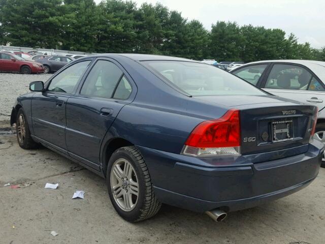 YV1RS592682686297 - 2008 VOLVO S60 2.5T BLUE photo 3