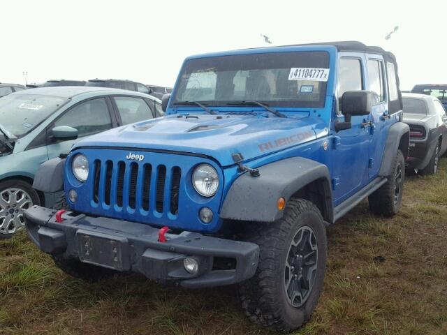 1C4HJWFG2FL725856 - 2015 JEEP WRANGLER U BLUE photo 2