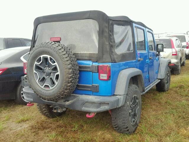 1C4HJWFG2FL725856 - 2015 JEEP WRANGLER U BLUE photo 4