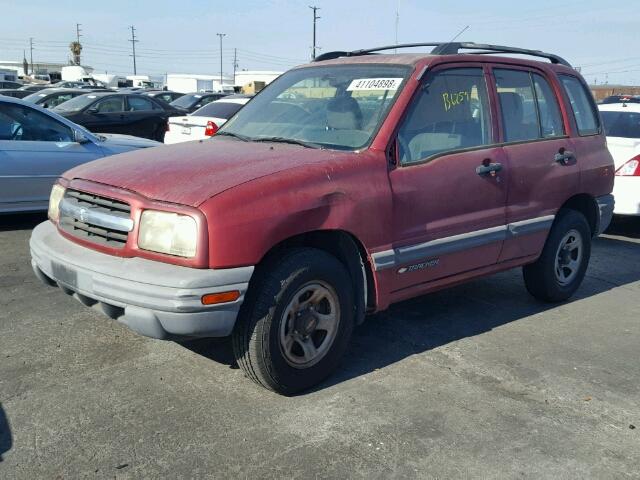 2CNBE13C016951244 - 2001 CHEVROLET TRACKER RED photo 2