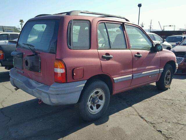 2CNBE13C016951244 - 2001 CHEVROLET TRACKER RED photo 4