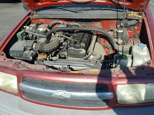 2CNBE13C016951244 - 2001 CHEVROLET TRACKER RED photo 7