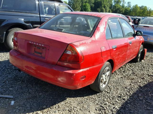 JA3AY26AXXU039494 - 1999 MITSUBISHI MIRAGE DE RED photo 4