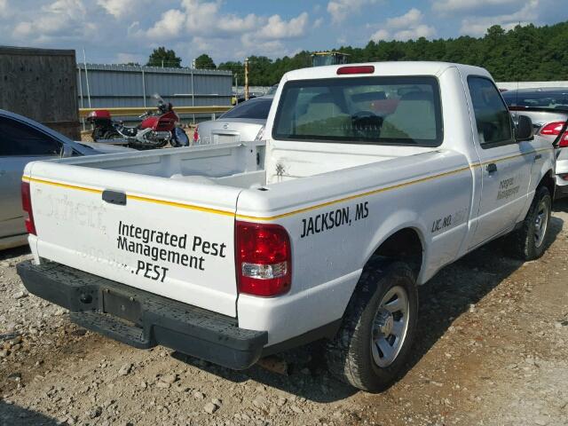 1FTYR10D97PA93586 - 2007 FORD RANGER WHITE photo 4