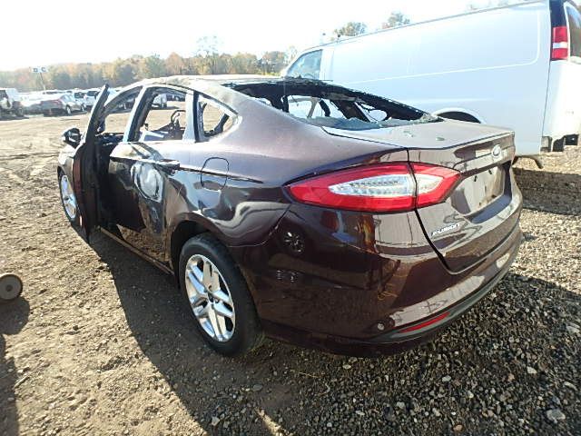 3FA6P0H77DR249026 - 2013 FORD FUSION SE MAROON photo 3