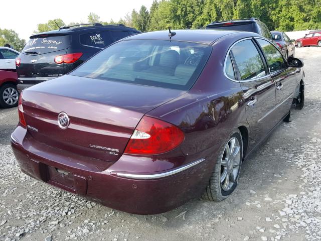 2G4WD582771222532 - 2007 BUICK LACROSSE C RED photo 4