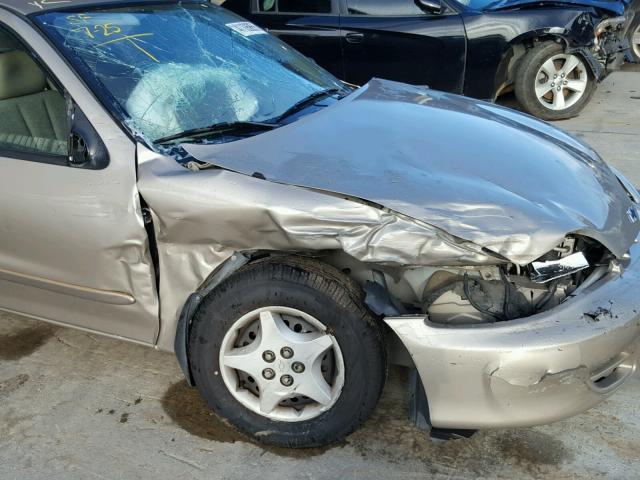 1G1JC524517270268 - 2001 CHEVROLET CAVALIER B TAN photo 9