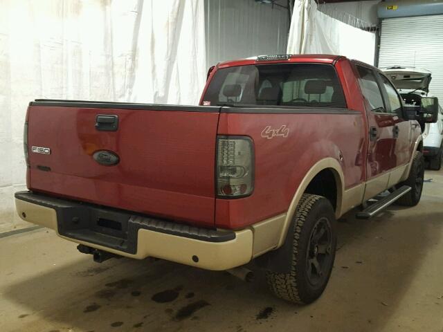 1FTPW14V58FB18160 - 2008 FORD F150 SUPER RED photo 4