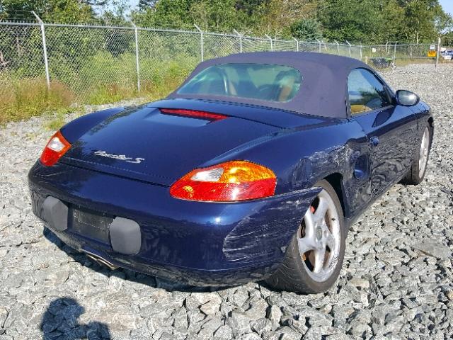 WP0CB29801U663140 - 2001 PORSCHE BOXSTER S BLUE photo 4