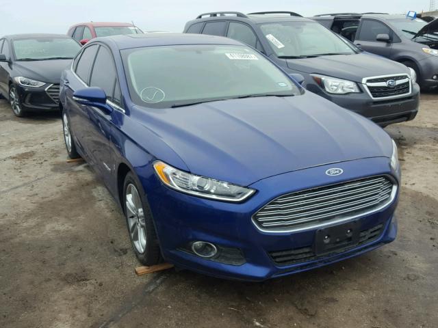 3FA6P0LU5GR232369 - 2016 FORD FUSION BLUE photo 1