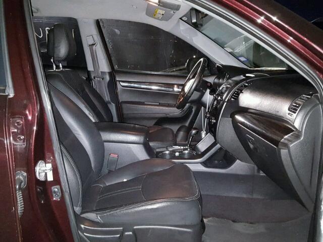 5XYKU3A13BG006040 - 2011 KIA SORENTO EX BURGUNDY photo 5