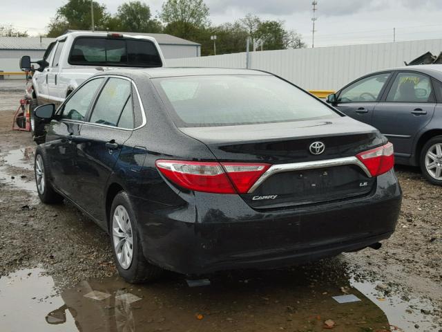 4T4BF1FK1GR538507 - 2016 TOYOTA CAMRY LE BLACK photo 3