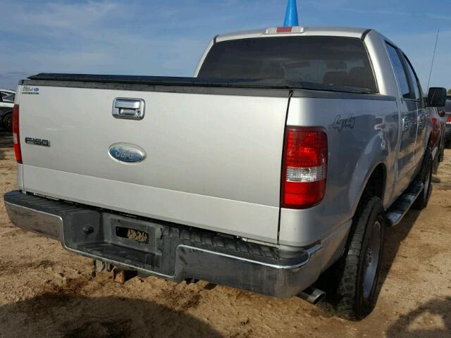 1FTRW14W67KC80936 - 2007 FORD F150 SUPER SILVER photo 4