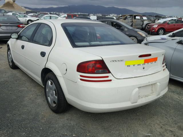 1B3EL36T13N569433 - 2003 DODGE STRATUS SE WHITE photo 3