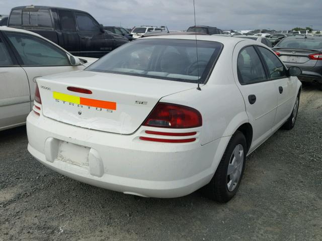 1B3EL36T13N569433 - 2003 DODGE STRATUS SE WHITE photo 4