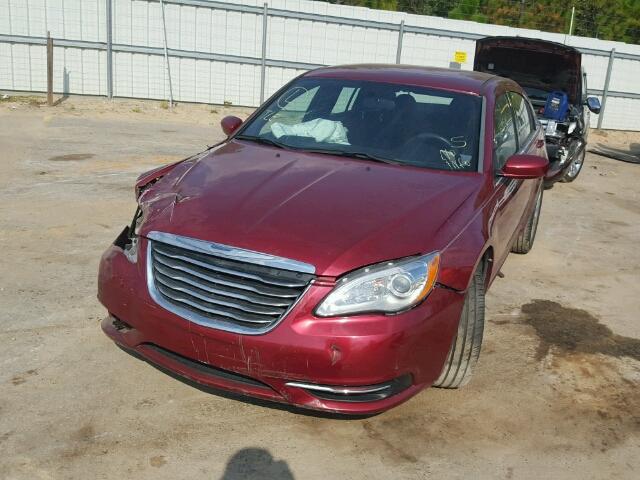 1C3CCBABXDN767822 - 2013 CHRYSLER 200 LX RED photo 2