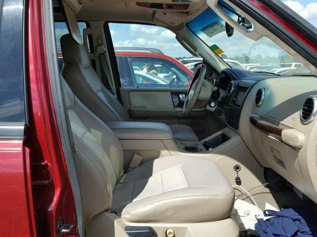 1FMRU17W84LA40791 - 2004 FORD EXPEDITION RED photo 5