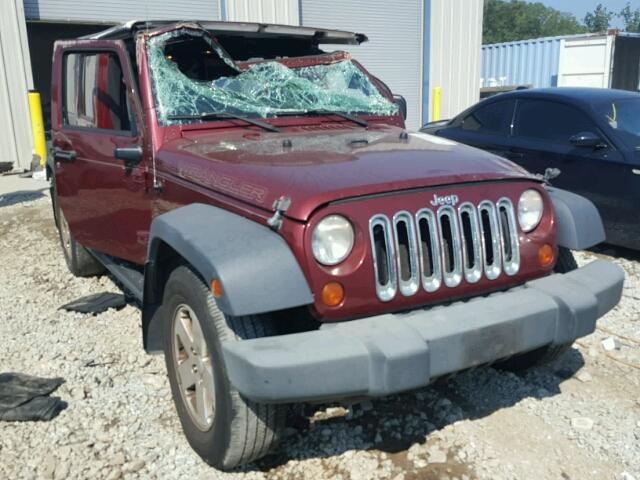 1J4GB39137L116608 - 2007 JEEP WRANGLER X BURGUNDY photo 1