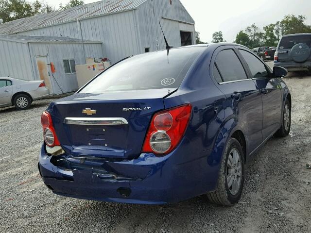 1G1JC5SGXD4201589 - 2013 CHEVROLET SONIC LT BLUE photo 4