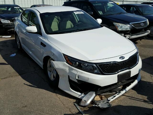 5XXGM4A75EG273625 - 2014 KIA OPTIMA WHITE photo 1