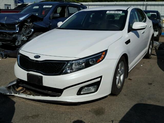 5XXGM4A75EG273625 - 2014 KIA OPTIMA WHITE photo 2