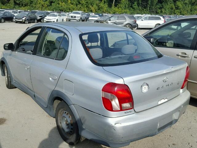 JTDBT1236Y0038180 - 2000 TOYOTA ECHO SILVER photo 3