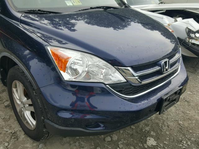 JHLRE4H71BC018268 - 2011 HONDA CR-V EXL BLUE photo 9