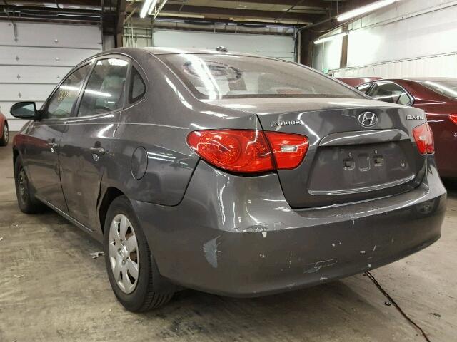 KMHDU46D57U219400 - 2007 HYUNDAI ELANTRA GL GRAY photo 3