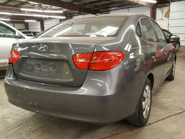 KMHDU46D57U219400 - 2007 HYUNDAI ELANTRA GL GRAY photo 4