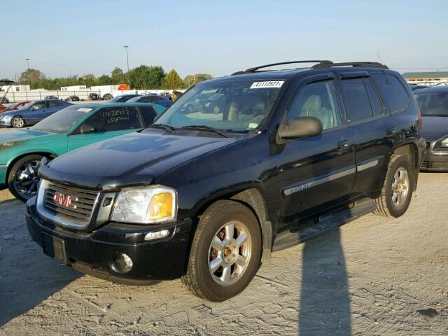 1GKDT13SX22252510 - 2002 GMC ENVOY BLACK photo 2