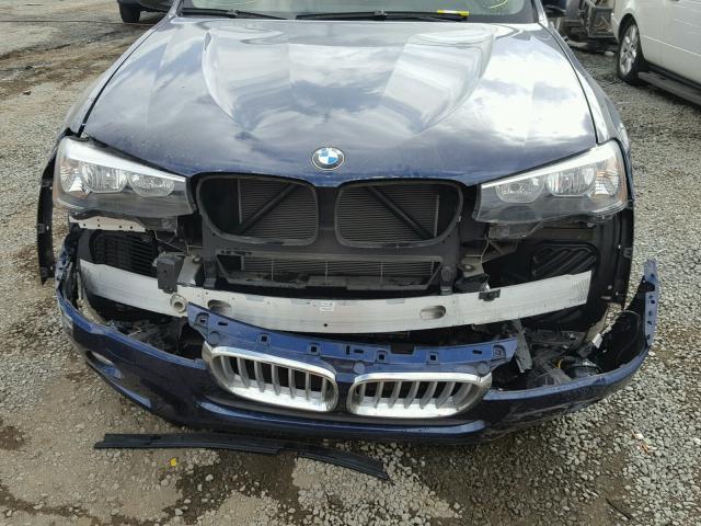 5UXWX9C55G0D79946 - 2016 BMW X3 BLUE photo 9