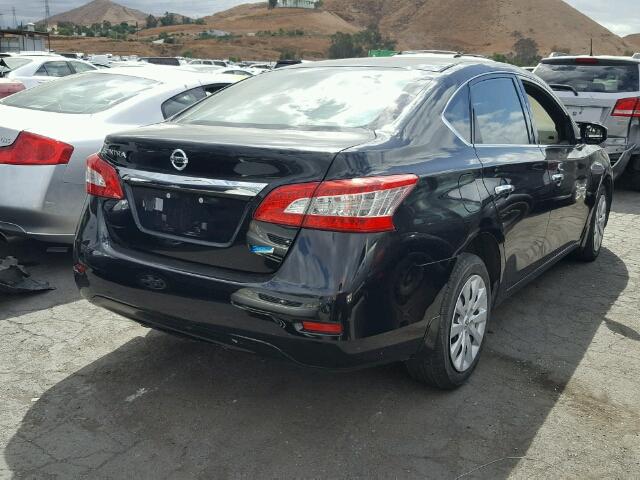 3N1AB7AP4EL687998 - 2014 NISSAN SENTRA S BLACK photo 4