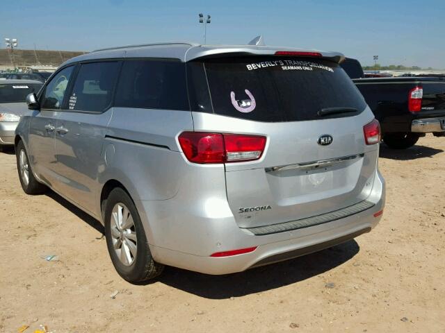 KNDMB5C10F6038640 - 2015 KIA SEDONA GRAY photo 3