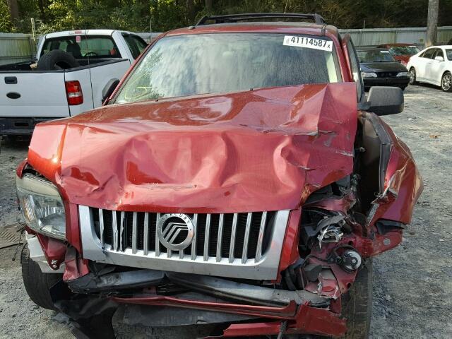 4M2CU81Z28KJ24472 - 2008 MERCURY MARINER RED photo 7