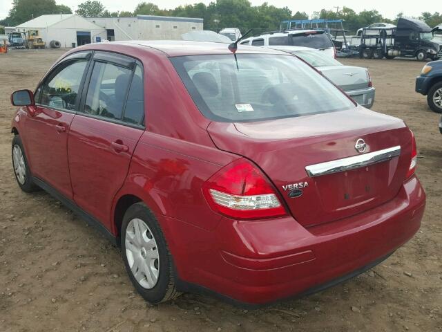 3N1BC1AP3BL372121 - 2011 NISSAN VERSA RED photo 3