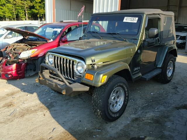 1J4FA39S86P753704 - 2006 JEEP WRANGLER GREEN photo 2