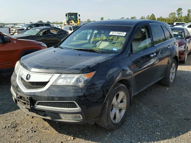 2HNYD2H45AH503184 - 2010 ACURA MDX BLACK photo 2