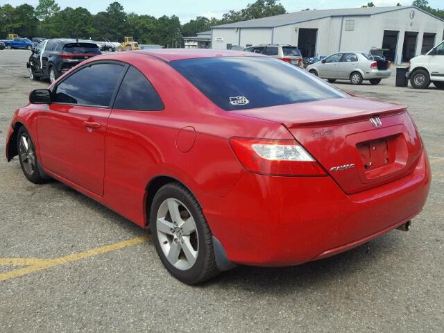 2HGFG12817H502652 - 2007 HONDA CIVIC EX RED photo 3