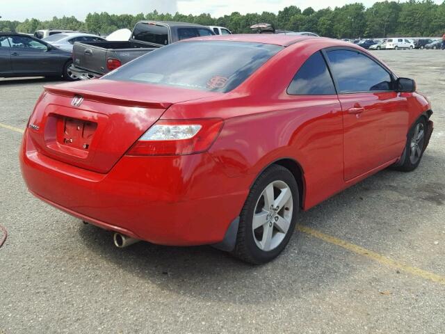 2HGFG12817H502652 - 2007 HONDA CIVIC EX RED photo 4