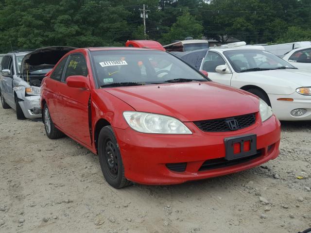 1HGEM22965L024442 - 2005 HONDA CIVIC EX RED photo 1