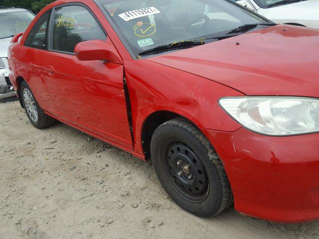1HGEM22965L024442 - 2005 HONDA CIVIC EX წითელი ფოტო 9