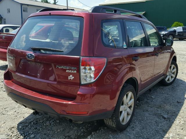 JF2SH6BC2AG913848 - 2010 SUBARU FORESTER X RED photo 4