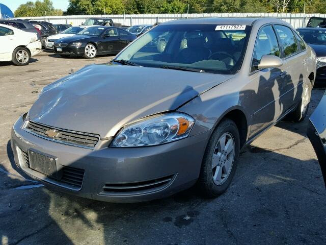 2G1WT58K179238405 - 2007 CHEVROLET IMPALA BROWN photo 2