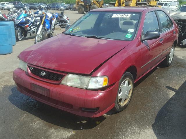 3N1AB41DXWL040527 - 1998 NISSAN SENTRA XE RED photo 2