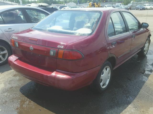 3N1AB41DXWL040527 - 1998 NISSAN SENTRA XE RED photo 4